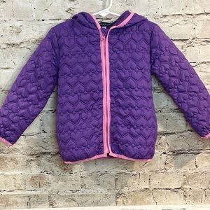 Andy & Evan Purple Quilted Jacket with Pink Accents and Hood
